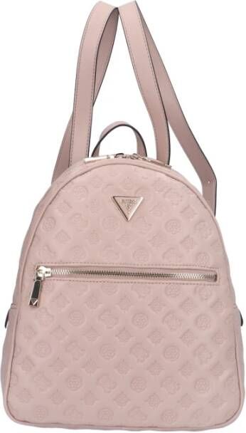 Guess Vikky rugzak in reliëf roze eco-leer Pink Dames
