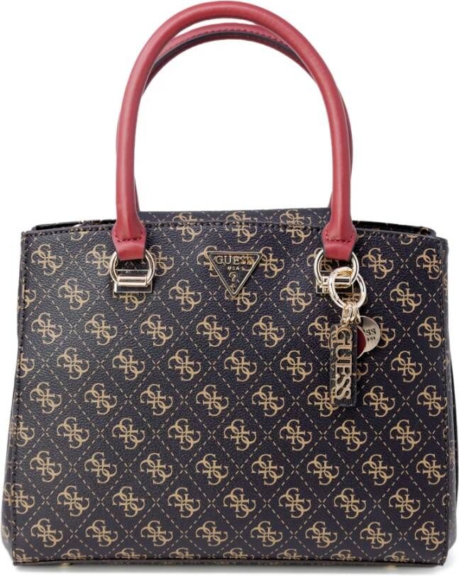 Guess Gestructureerde polyethyleen handtas voor vrouwen Brown Dames