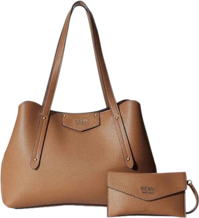 Guess Eco Brenton Girlfriend Satchel Brown Dames