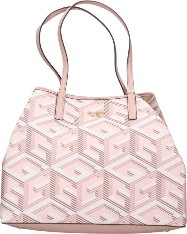 Guess Sa699529 Shopping Handtassen Ecopelle Logata Tote Tas Pink Gray Dames