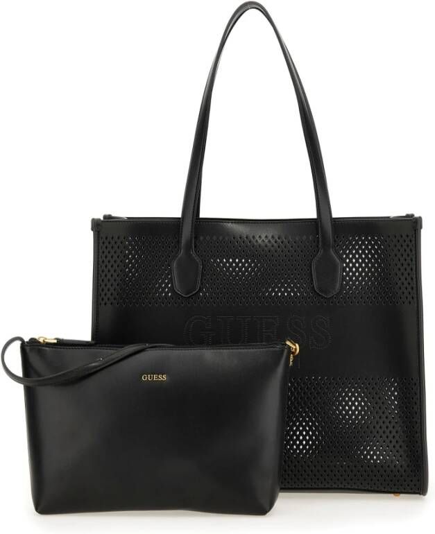 Guess Zwarte omvormbare schoudertas met Pochette Black Dames