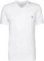 Guess Basis 100% katoenen T-shirt Wit Slim Fit V-hals White Heren - Thumbnail 1