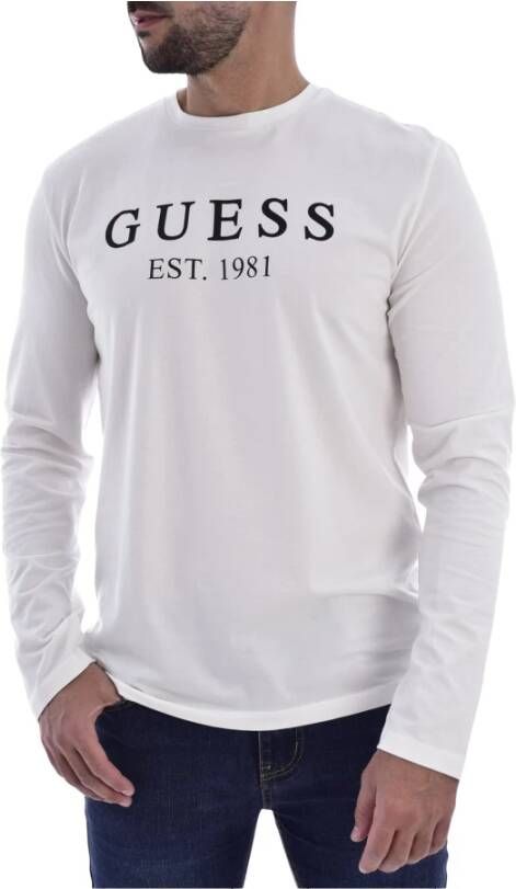 Guess Basis Longsleeve T-shirt Wit Heren