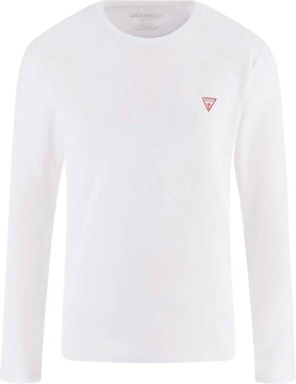 Guess Basis Stretch Longsleeve T-Shirt White Heren
