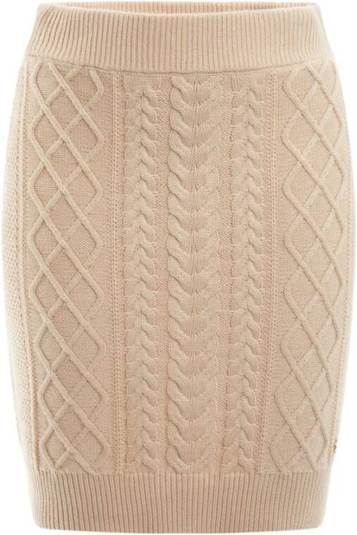 Guess Beige Roxane Midi Sweater Rok Beige Dames