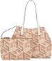 Guess Convertible Schoudertas met Afneembare Pochette Beige Dames - Thumbnail 3