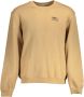 Guess Beige Katoenen Trui Regular Fit Ronde Hals Logo Borduursel Beige Heren - Thumbnail 1