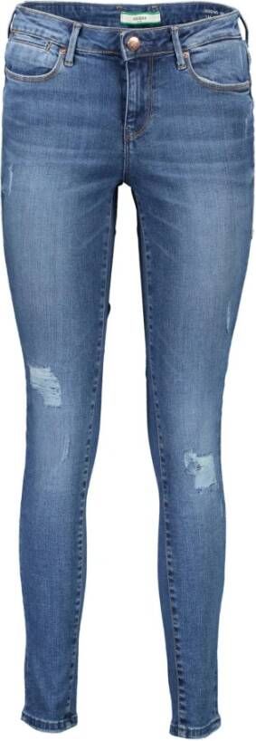 Guess Blue Cotton Jeans Pant Blauw Dames