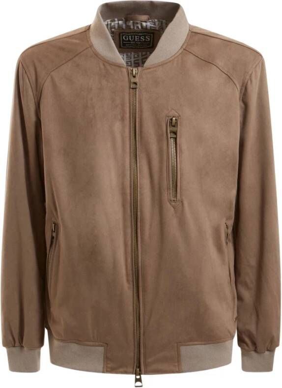 Guess Leren Jas FAUX SUEDE HOODED BOMBER