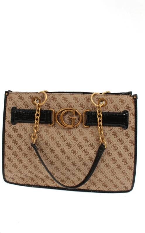 Guess Bruine Imitatieleren Dameshandtas Bruin Dames
