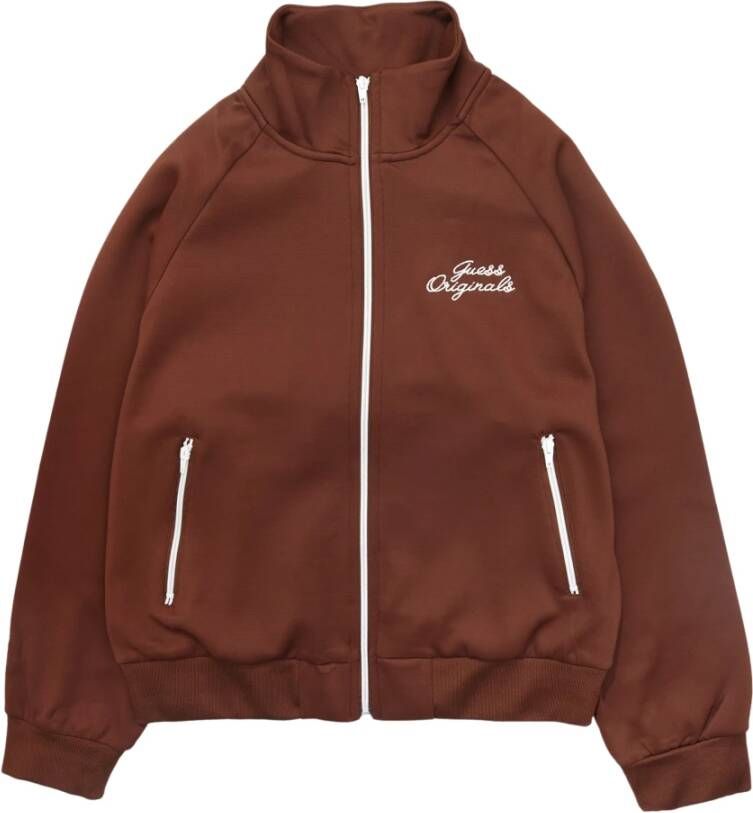 Guess Bruine Tricot Track Jas Bruin Dames