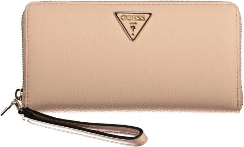 Guess Roze Polyurethaan Portemonnee met 4 Compartimenten en Muntvak Pink Dames