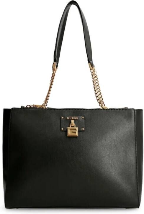 Guess Zwarte schoudertas van eco-leer Centre Stage model Black Dames