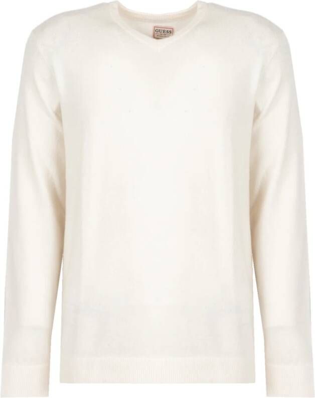 Guess Comfortabele V-Hals Sweatshirt White Dames