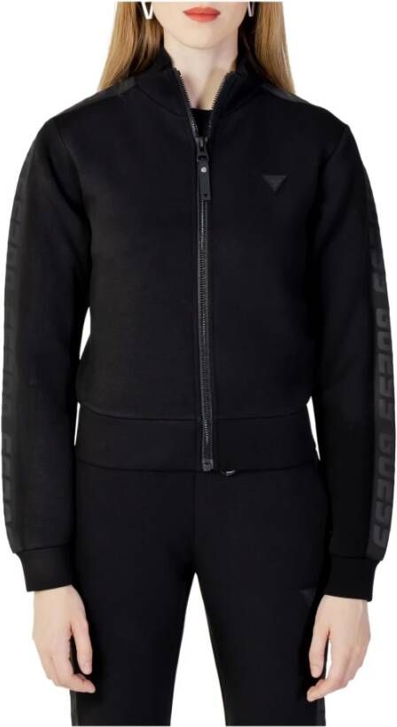 Guess Comfortabele Zwarte Rits Sweatshirt Zwart Dames