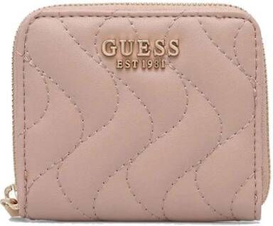 Guess Compacte Portemonnee met Ritssluiting en Kaartsleuven Roze Dames