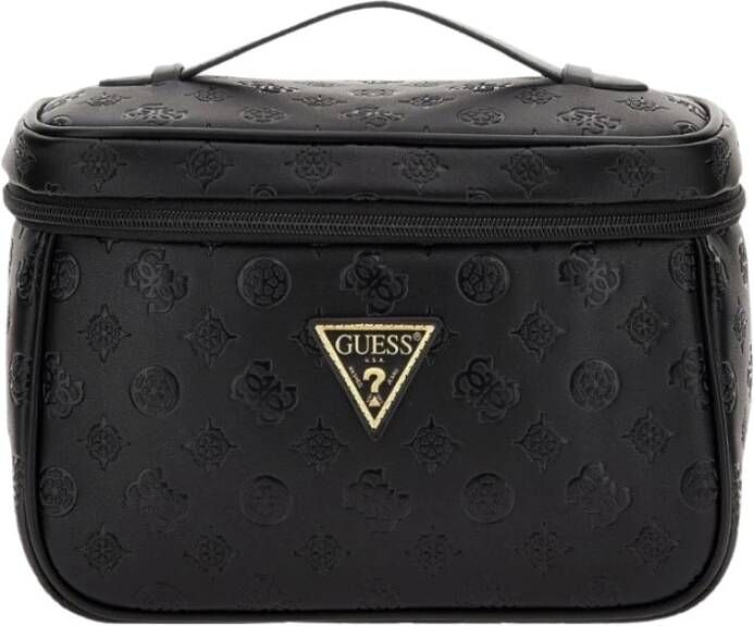 Guess Zwarte Eenvoudige Handtas met Rits Black Dames