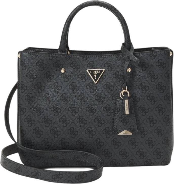Guess Elegant Society Satchel Handbag Black Dames