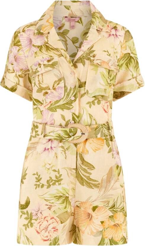 Guess Dames jumpsuit Cindy Linen Beige Dames