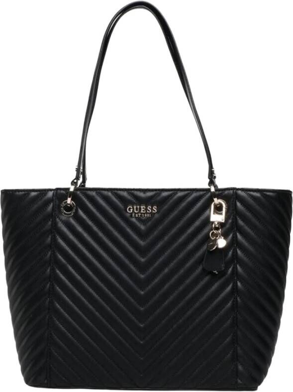 Guess Gewatteerde Zwarte Schoudertas Black Dames