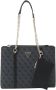 Guess Eco Craig Girlfriend Coal Logo Handtas Black Dames - Thumbnail 1