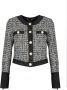 Guess Eenvoudige Stijl Jas met Opvallende Textuur Zwart Dames - Thumbnail 1