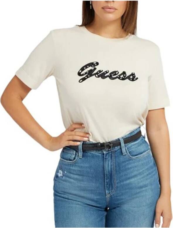 Guess Elegant Beige Dames T-Shirt Beige Dames