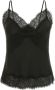 Guess Elegante Kant Mouwloze Top Zwart Dames - Thumbnail 1