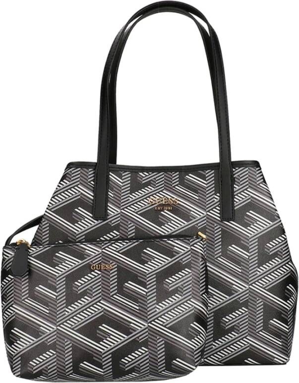 Guess Elegante Zwarte Schoudertas voor Modebewuste Vrouwen Zwart Dames
