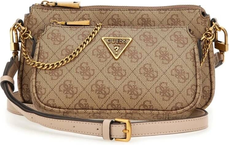 Guess Facom Handtas Schoudertas Beige Dames