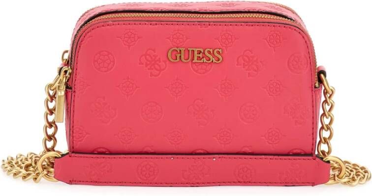 Guess Geva Magenta Logo Schoudertas Roze Dames