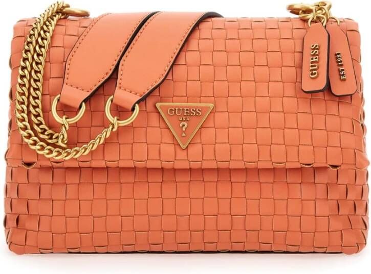 Guess Oranje Schoudertas Lisbet Convertible Xbody Flap