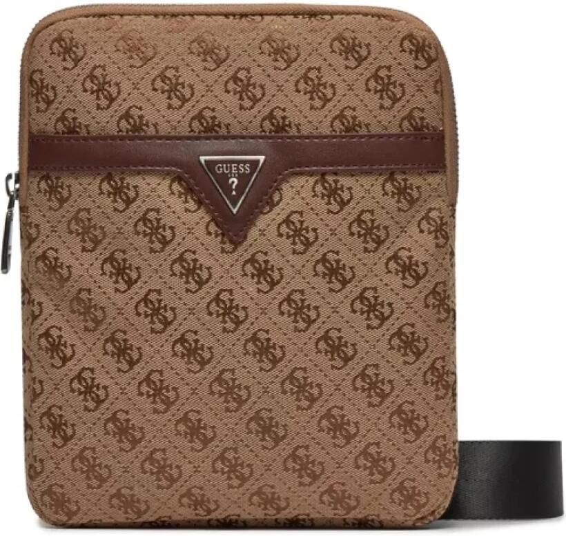 Guess 4G Logo Schoudertas Milano Stijl Brown Heren - Foto 3