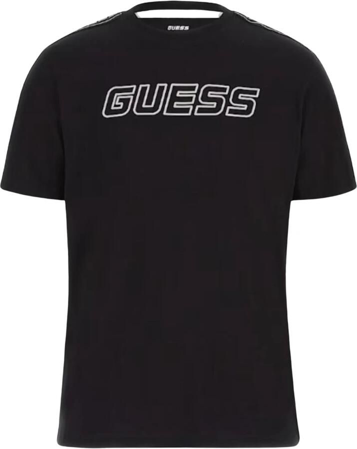Guess Arlo Katoenen T-shirt Regular Fit Jersey Black Heren - Foto 5