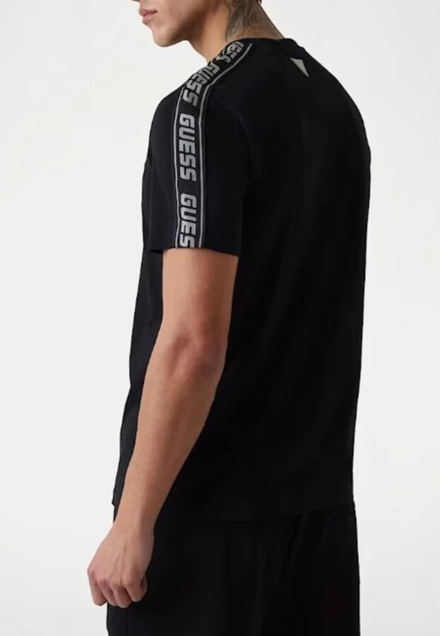 Guess Arlo Katoenen T-shirt Regular Fit Jersey Black Heren - Foto 3