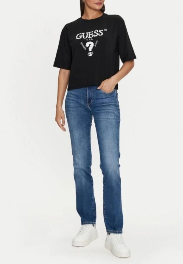 Guess Aurelie Boxy TEE Zwart Ronde Hals Black Dames - Foto 3