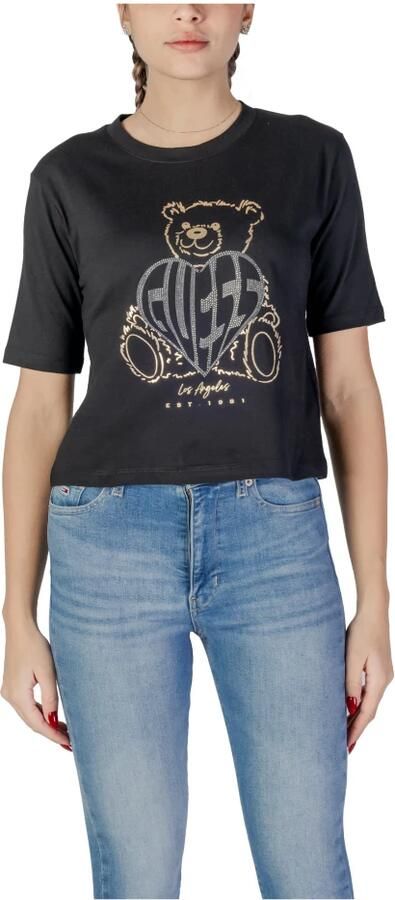 Guess T-shirt Korte Mouw RHINESTONE BEAR BOXY V5RI09 I3Z14 - Foto 3