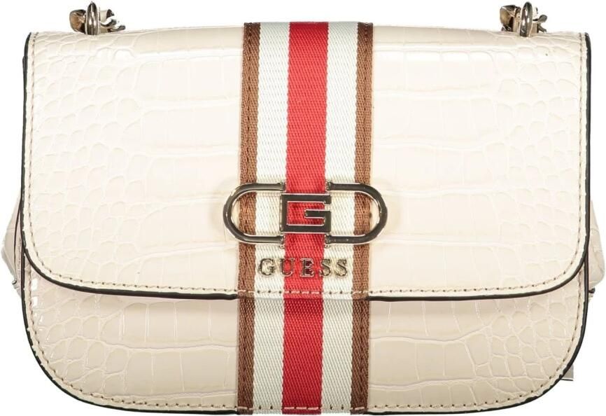 Guess Polyethyleen Handtas met Kettingriem Beige Dames - Foto 3