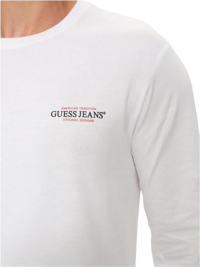 Guess Biologisch katoen Heren Regular Fit T-shirt White Heren