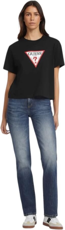 Guess Biologisch Katoenen Boxy T-shirt Black Dames - Foto 5
