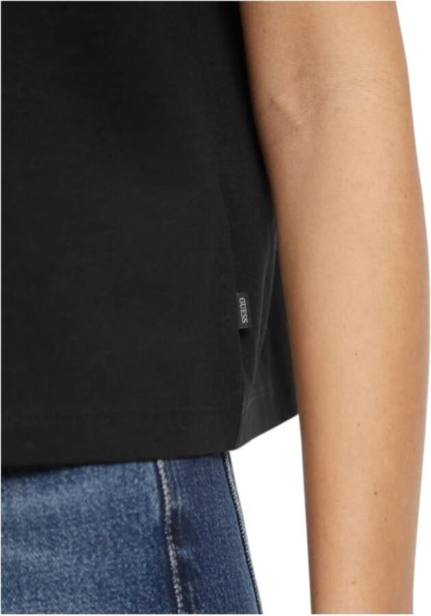 Guess Biologisch Katoenen Boxy T-shirt Black Dames - Foto 2