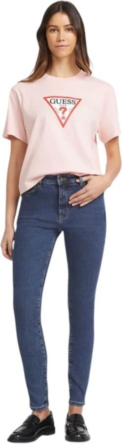 Guess Biologisch Katoenen Boxy Tee Pink Dames - Foto 4