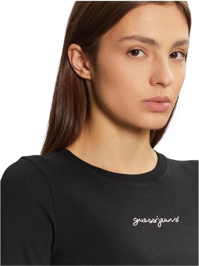 Guess Biologisch katoenen dames T-shirt Regular Fit Black Dames