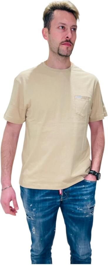 Guess Biologisch katoenen heren zak T-shirt Brown Heren