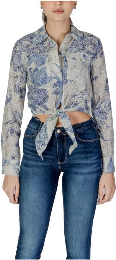 Guess Lange Mouw Lente Zomer Dames Shirt Blue Dames - Foto 2
