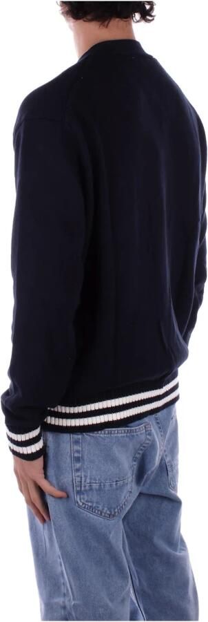 Guess Blauwe Cardigan met Voorlogo Knoop Blue Heren - Foto 2