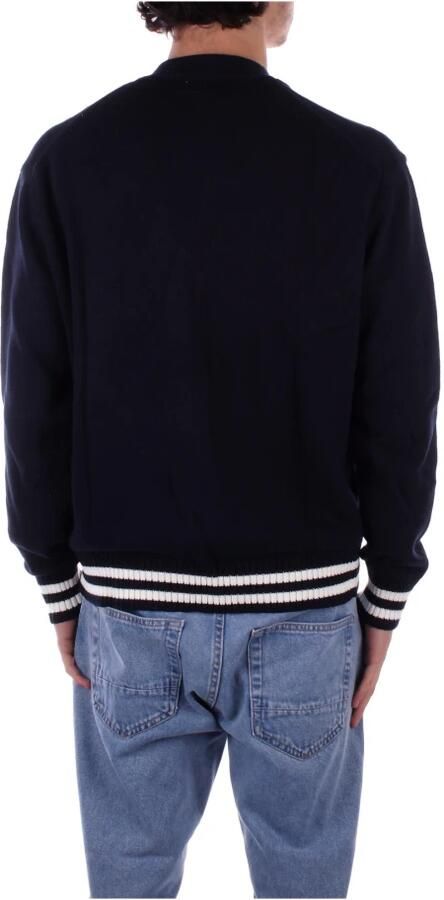 Guess Blauwe Cardigan met Voorlogo Knoop Blue Heren