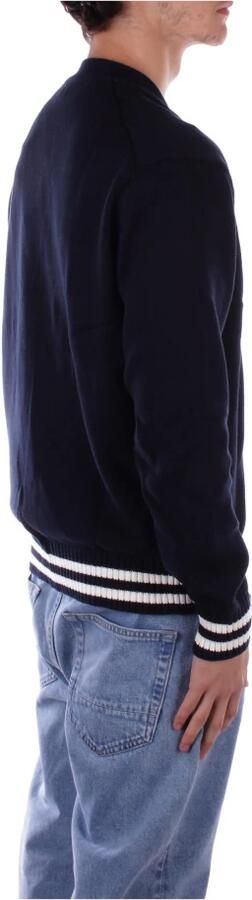 Guess Blauwe Cardigan met Voorlogo Knoop Blue Heren - Foto 5