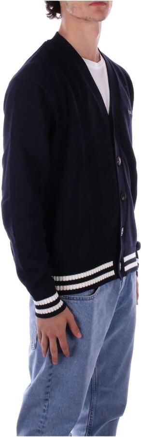 Guess Blauwe Cardigan met Voorlogo Knoop Blue Heren - Foto 3