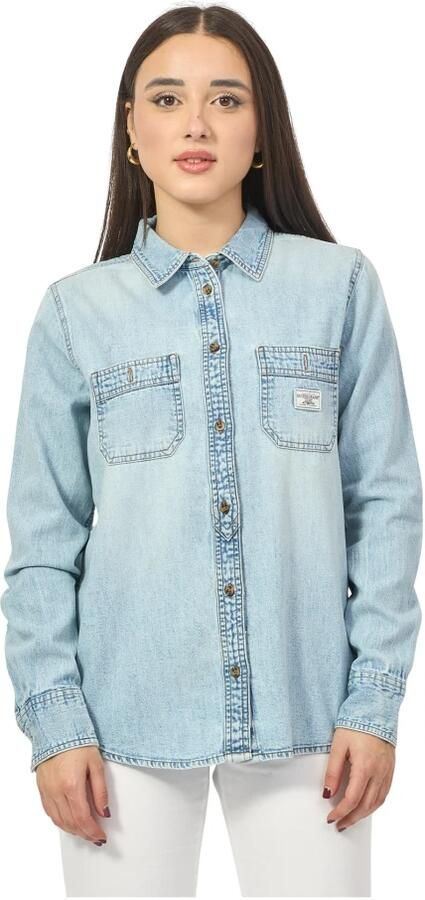 Guess Jeans Regular fit jeansblouse met opgestikte borstzakken - Foto 5